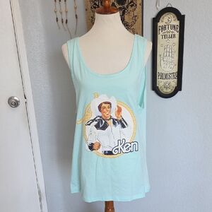 Barbie X Cakeworthy Ken Graphic Muscle Tank Top - Mint